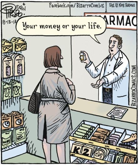 Drugs are priced by preparedness to pay.